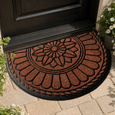 Mibao Half Round Doormat front view maroon color