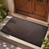 Mibao heavy duty front door mat in Mocha Brown, front view