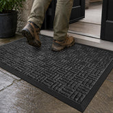 Mibao Heavy Duty Welcome Mat front view in Graphite Gray