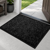Mibao Super Absorbent Door Mat front view, Anthracite Black