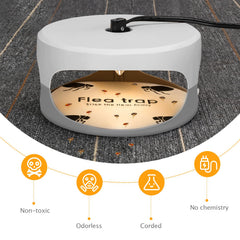 Micnaron Flea Trap with light bulb and sticky pad
