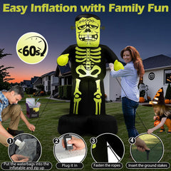 MICOCAH 7FT Frankenstein inflatable in the backyard