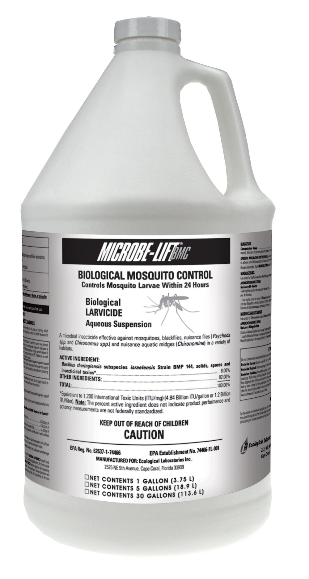 MICROBE-LIFT BMC 1 Gallon liquid mosquito control bottle front view