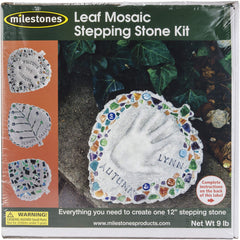 Midwest Products Mosaic Stepping Stone Kit, Leaf 12 inch box front view