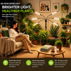 MIEEMCLUX LED Grow Light setup in an indoor garden