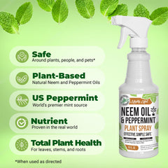 Mighty Mint Neem Oil & Peppermint Plant Nutrient Spray with spray nozzle