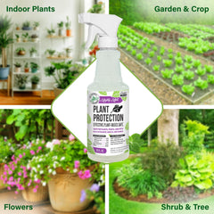 Mighty Mint Peppermint Oil Plant Protection Spray back label with ingredients