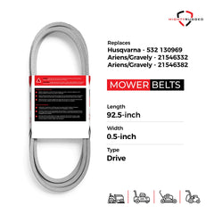 MightyRugged Craftsman Drive Belt Replacement 92.5 inches side view