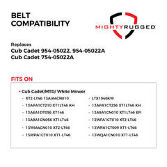 MightyRugged Cub Cadet Deck Belt Replacement packaging