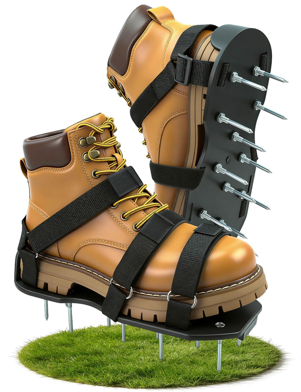 MILLUXXi Lawn Aerator Shoes side view with dual straps