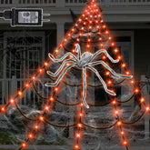 Minewish Halloween Spider Web Lights 16.4ft with orange LEDs