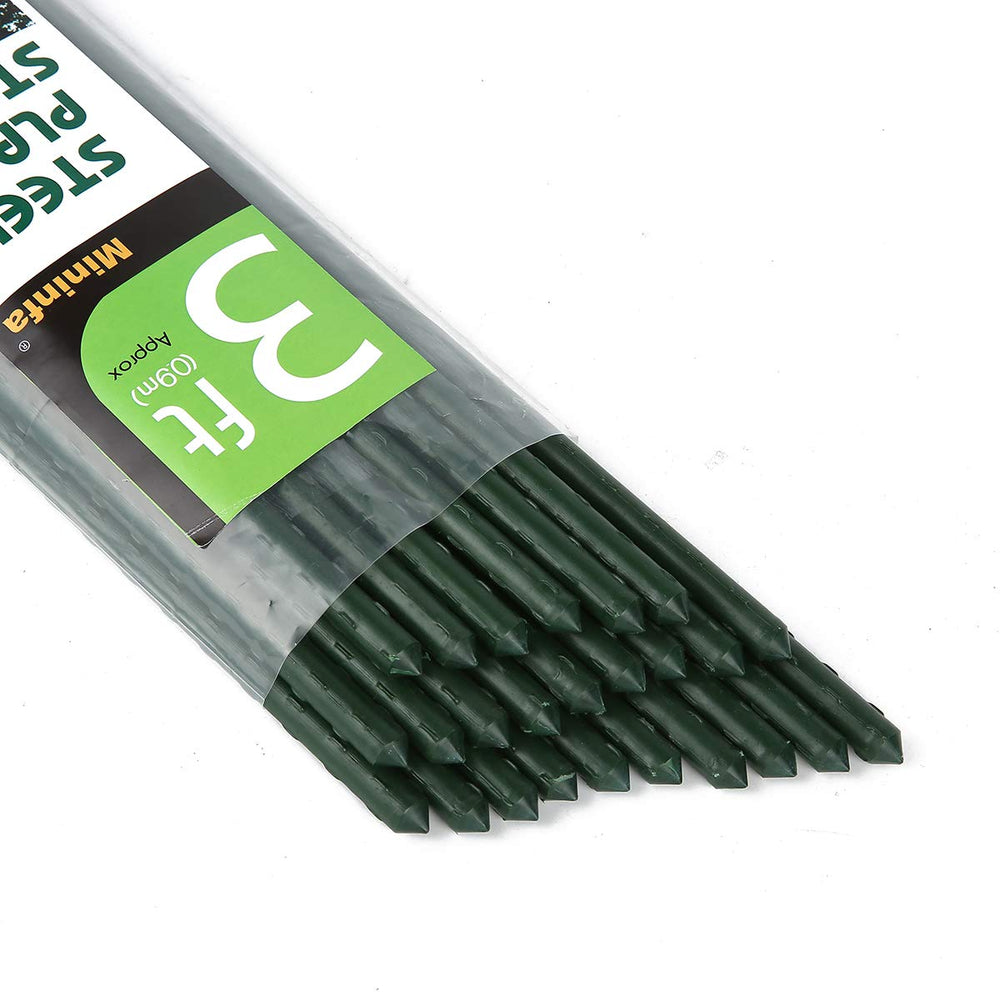 Mininfa 3 Feet Steel Plant Stakes green packaging