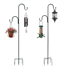 MIPON 2 Pack Double Shepherds Hooks adjustable height 30-78 inches, black finish