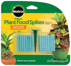 Miracle-Gro Indoor Plant Food Spikes blue packaging front view