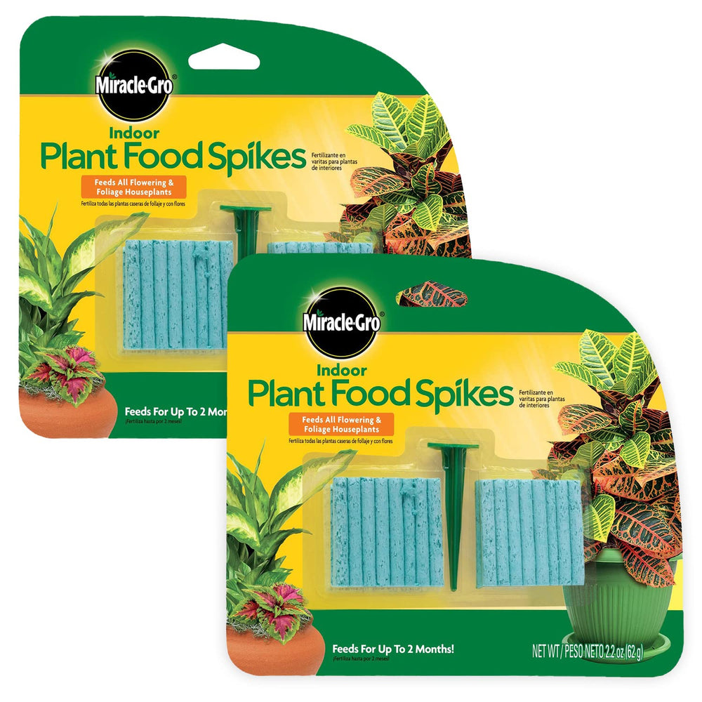 Miracle-Gro Indoor Plant Food Spikes front view, 2-pack