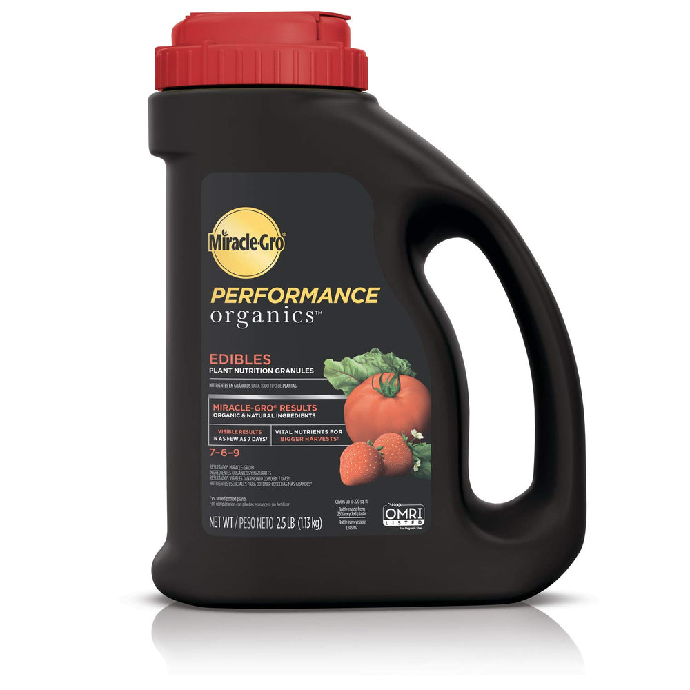 Miracle-Gro Performance Organics Edibles Plant Nutrition Granules 2.5 lb front view