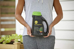 Miracle-Gro Performance Organics Granules in a garden setting with vegetables