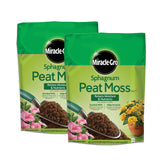 Miracle-Gro Sphagnum Peat Moss 8 QT 2-Pack front view