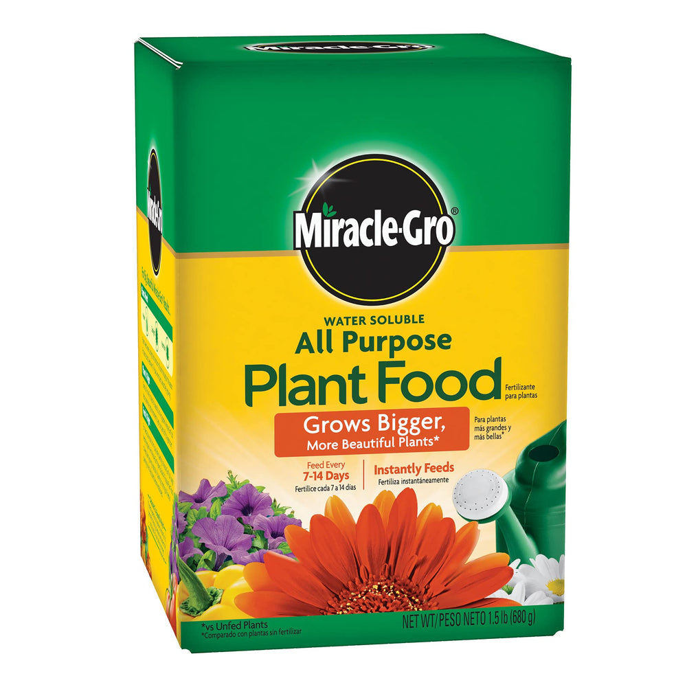Miracle-Gro Water Soluble All Purpose Plant Food 1.5 lb container front view