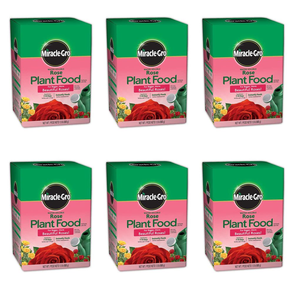 Miracle-Gro Water Soluble Rose Plant Food 1.5 lb packaging front view