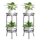 MissYolo 2 pack plant stand, 27 inch tall black metal design