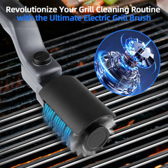 Mistcado Electric Grill Brush adjustable head showcasing cleaning angle