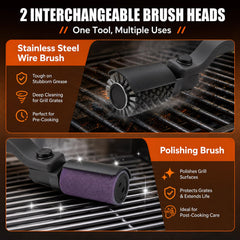 Mistcado Electric Grill Brush charging with USB-C