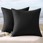 MIULEE 20x20 black decorative pillow cover front view