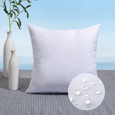 MIULEE 28x28 inch outdoor pillow insert white cover front view