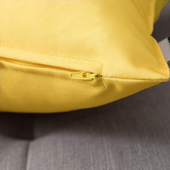 MIULEE Decorative Outdoor Pillow Covers 16x16 yellow on patio furniture