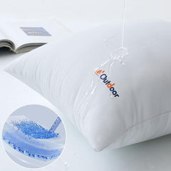 MIULEE decorative pillow inserts displayed on patio furniture