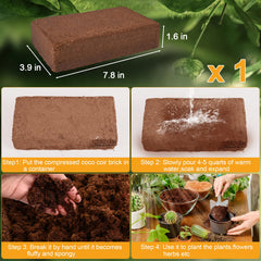 Miuwauer Organic Coco Coir Brick back view showing packaging