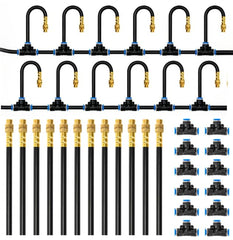 MIXC 1/4" Drip Irrigation System with adjustable copper nozzles