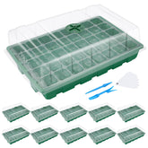 MIXC 10-Pack Seed Starter Tray green model with multiple cell trays