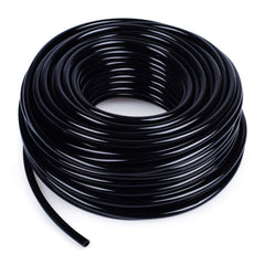 MIXC 100FT 1/4" drip irrigation tubing black PVC hose front view
