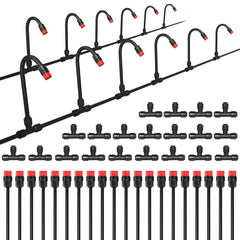 MIXC 20pcs 360° Adjustable Drip Irrigation Stream Emitters, red