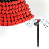 MIXC Quick-Connect Drip Irrigation Emitters red plastic head and stake