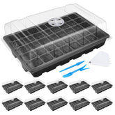 MIXC Seed Starter Tray 10-Pack with transparent cell trays