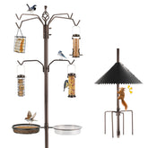 MIXXIDEA Bird Feeder Station Kit 96.4 Inch bronze front view