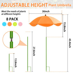 MJZ Plant Umbrella with H-shaped stake in use
