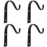 Mkono 4 Pack Iron Wall Hooks, black finish