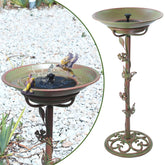 MNRYLKB Solar Bird Bath 28.5 inch green with fountain