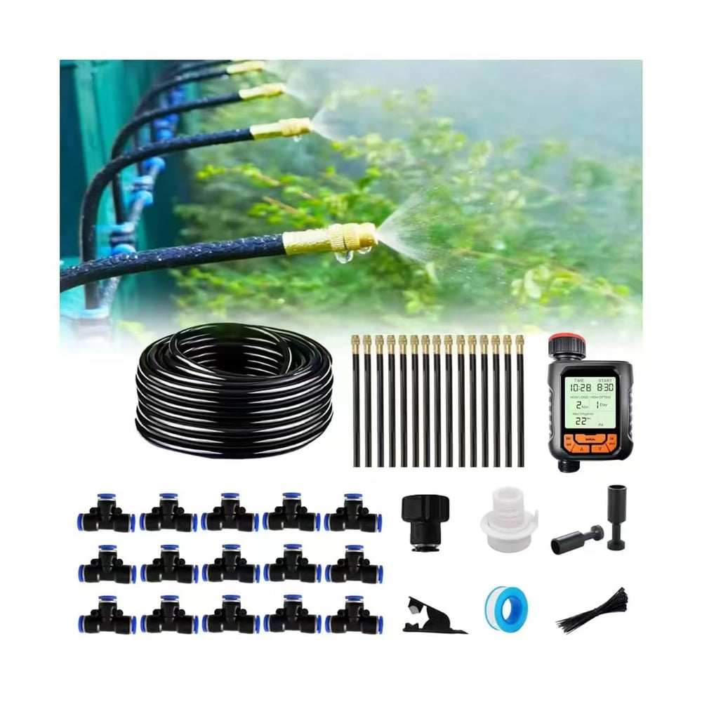 MOCOBER 65FT Drip Irrigation Kit with copper nozzles and accessories