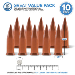 Modern Innovations self-watering spikes in garden soil