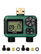 MOES 2 Zone Sprinkler Timer front view with green colour