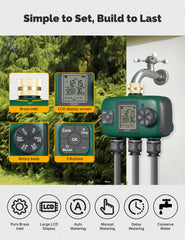 MOES 3 Zone Sprinkler Timer with hose attachment