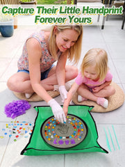 Mold and tools for creating garden stepping stones