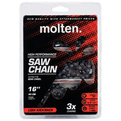 Molten 16 Inch Chainsaw Chain 3 Pack front view
