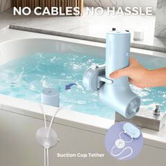 MOMFANN Bath Jets in a bathtub with bubbles