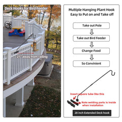 Monalife Plant Hanger with bird feeder attached